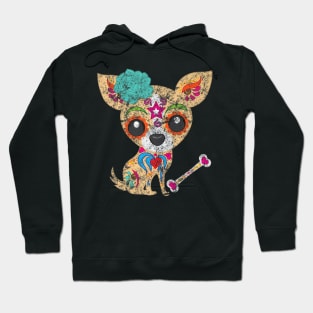 Chihuahua Mexican Skulls Design Hoodie